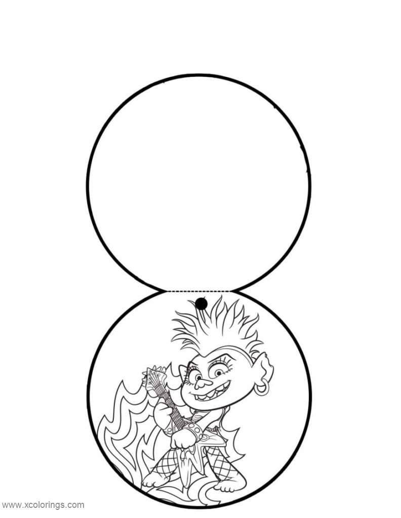 Free Trolls World Tour Handcraft Template Coloring Pages printable