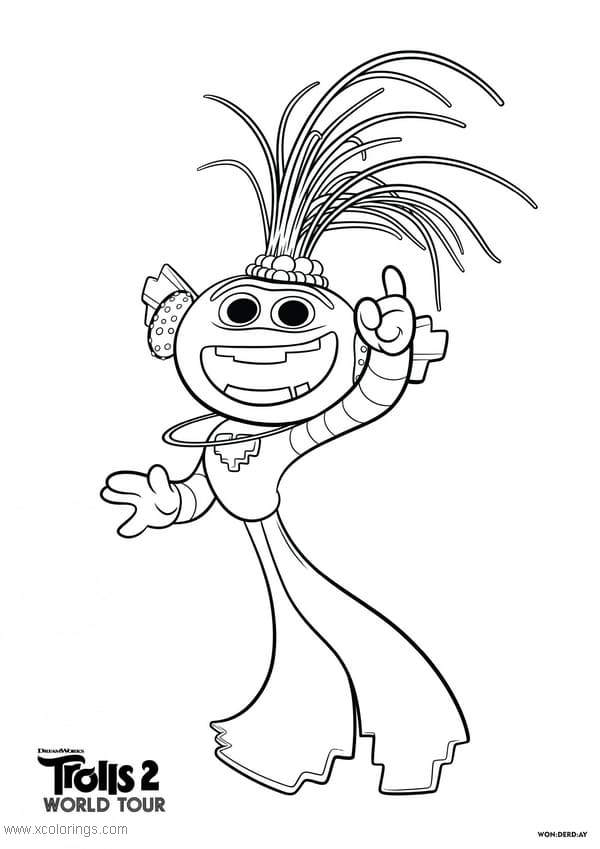 Free Trolls World Tour King Coloring Pages printable