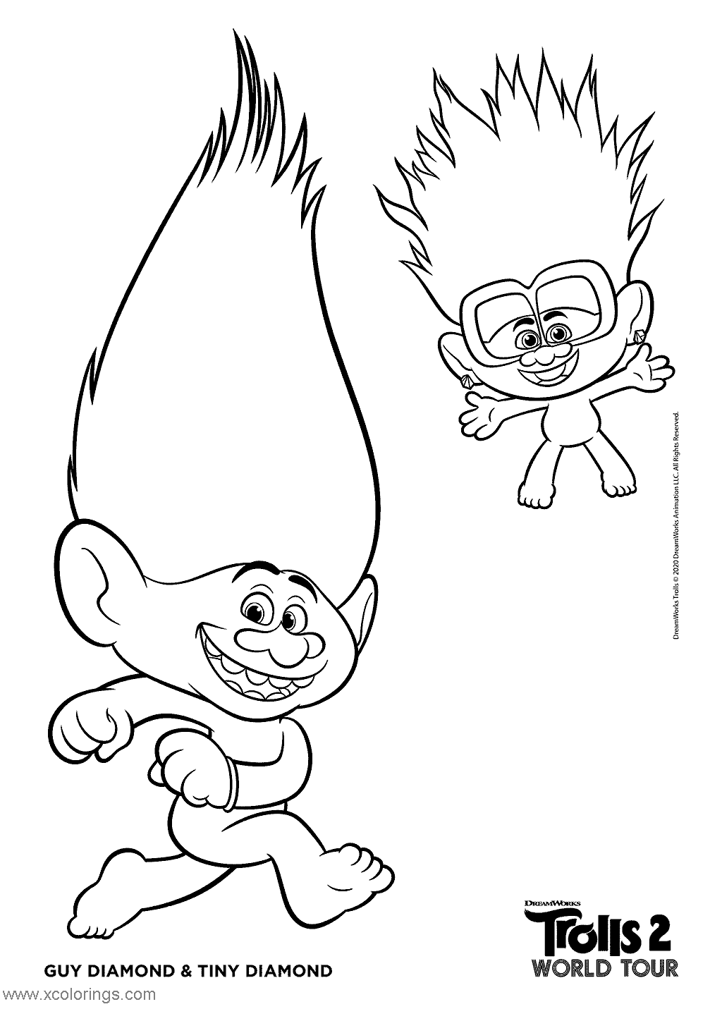 Free Trolls World Tour Timmy Coloring Pages printable
