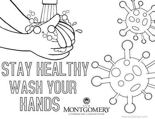 Free Wash Your Hands for Coronavirus Coloring Pages printable