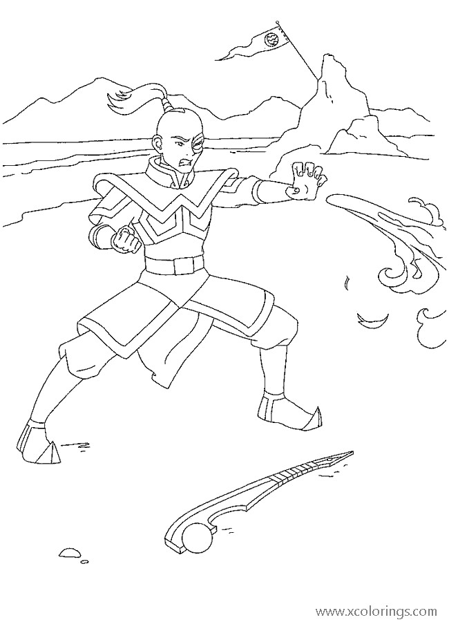 Free Zuko from Avatar The Last Airbender Coloring Pages printable