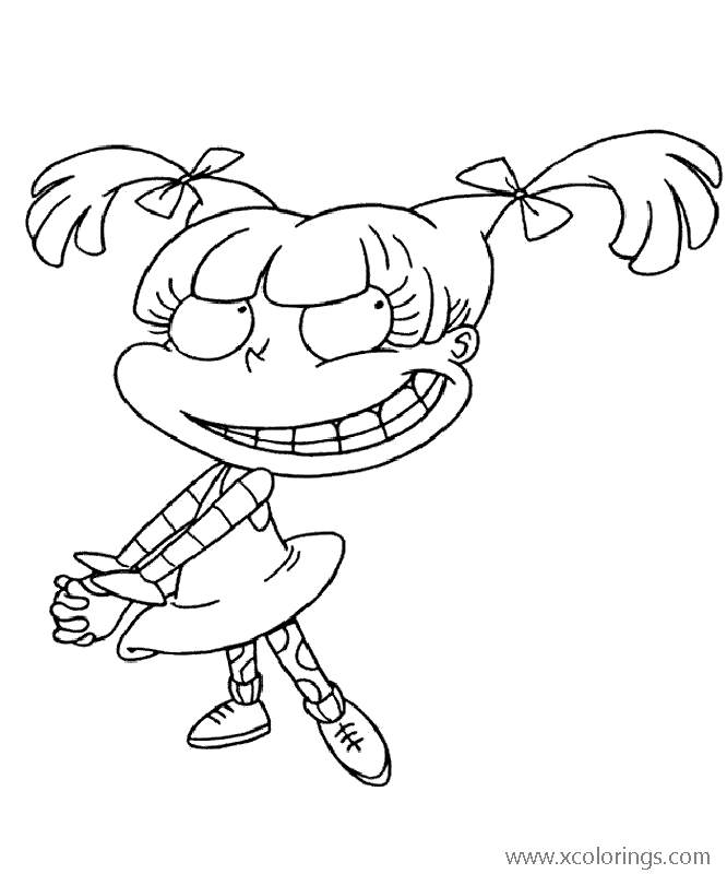 Free Angelica from Rugrats Coloring Pages printable