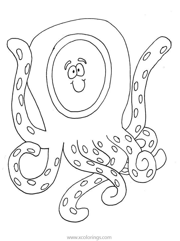 Free Animated Octopus Coloring Pages printable