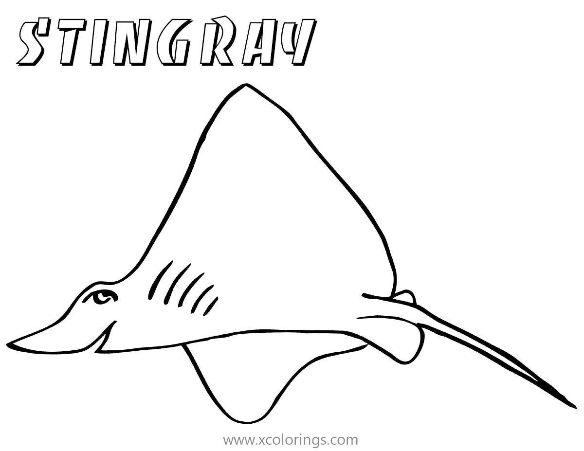 Free Animated Stingray Coloring Pages printable