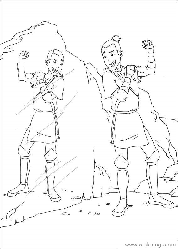 Free Avatar The Last Airbender Coloring Pages Black and White printable