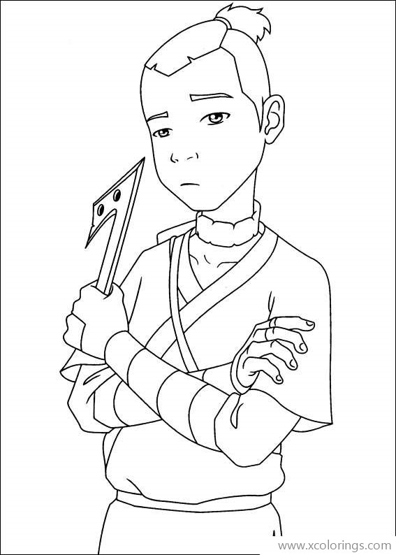 Free Avatar The Last Airbender Coloring Pages Sokka printable