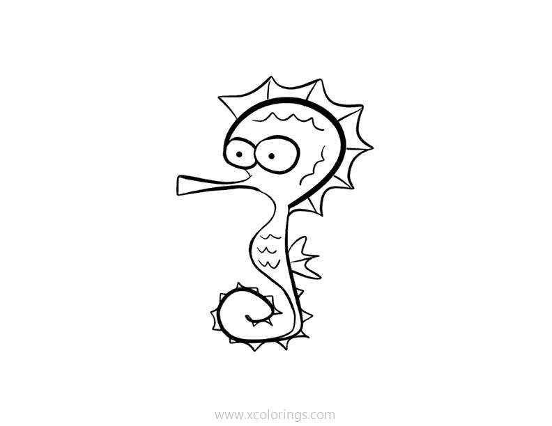 Free Baby Seahorse Coloring Pages printable