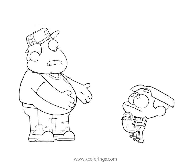 Free Big City Greens Coloring Pages Bill and Cricket printable