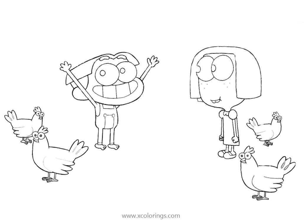 Free Big City Greens Coloring Pages Cricket and Tilly printable