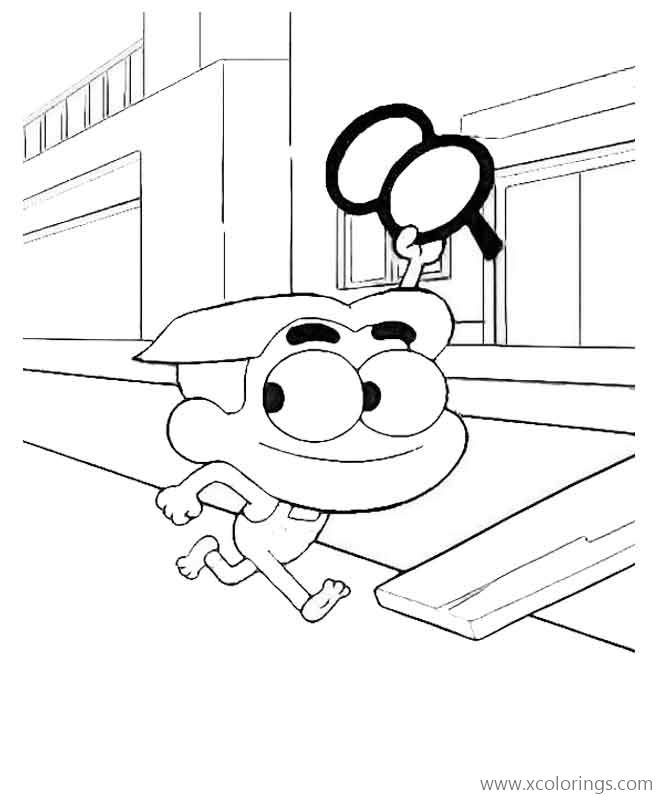 Free Big City Greens Coloring Pages Cricket is Running printable
