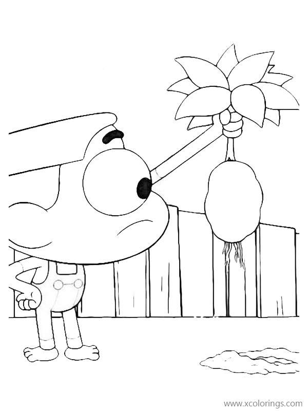 Free Big City Greens Coloring Pages Cricket with Potato printable