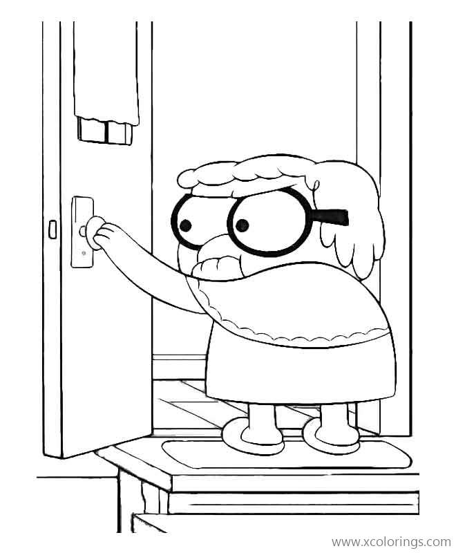 Free Big City Greens Coloring Pages Gramma Opened the Door printable