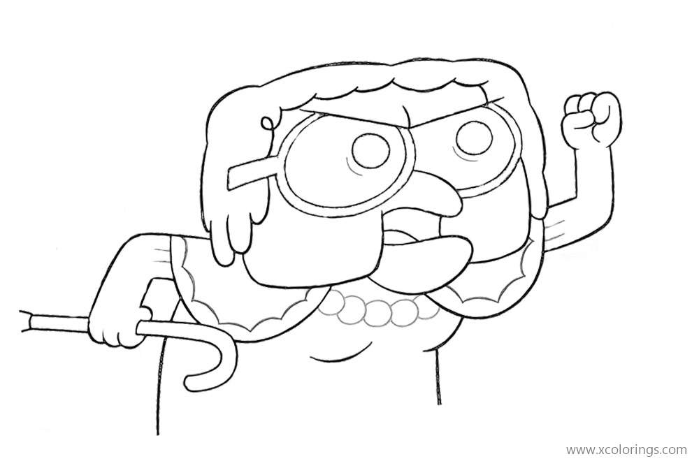 Free Big City Greens Coloring Pages Gramma is Angry printable