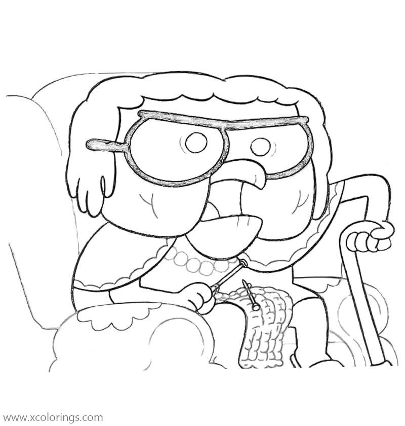 Big City Greens Gramma Coloring Pages - XColorings.com