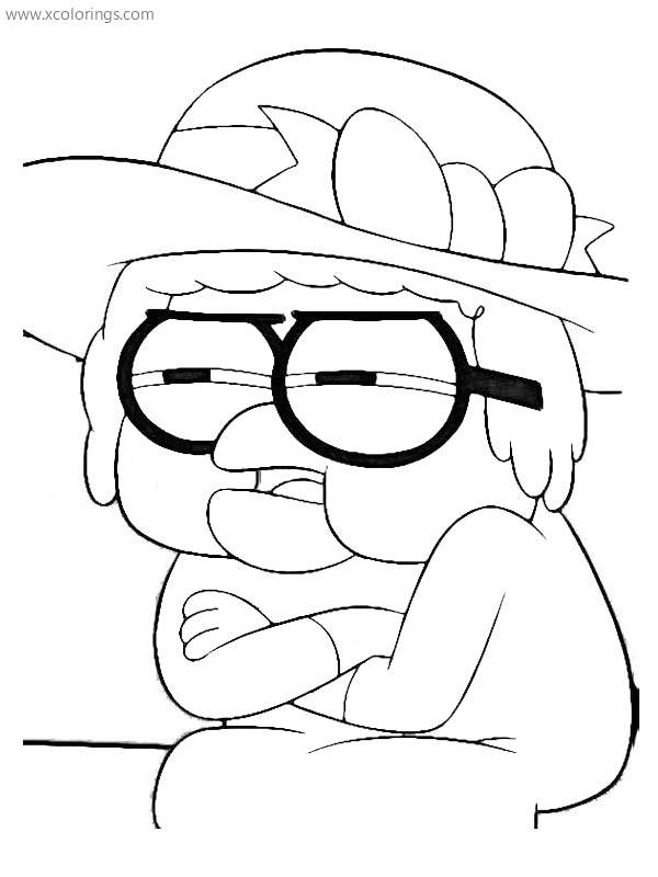 Free Big City Greens Gramma in the Hat Coloring Pages printable