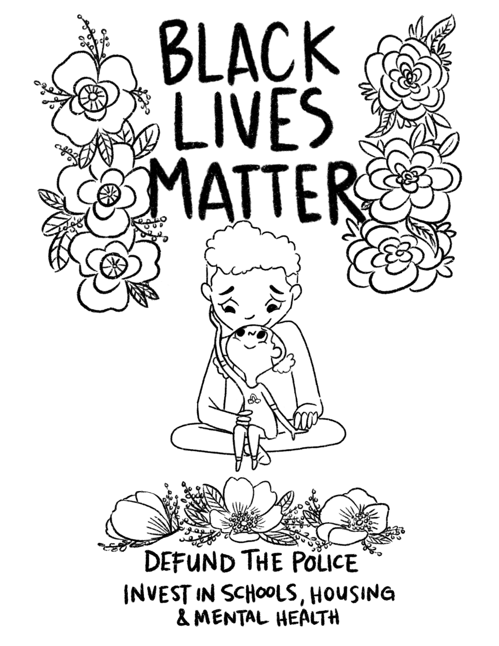 Free Black Lives Matter Coloring Pages by Nidhi Chanani printable