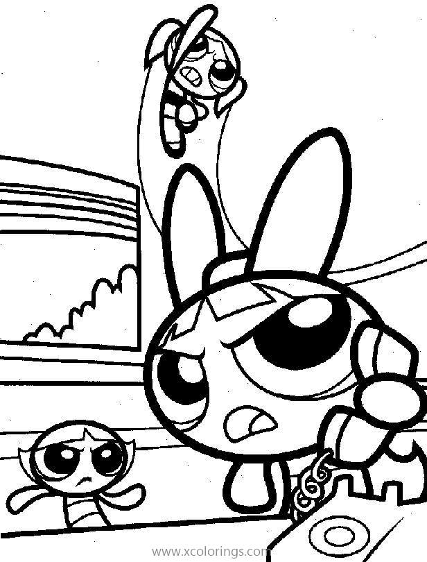 Free Calling Powerpuff Girls Coloring Pages printable