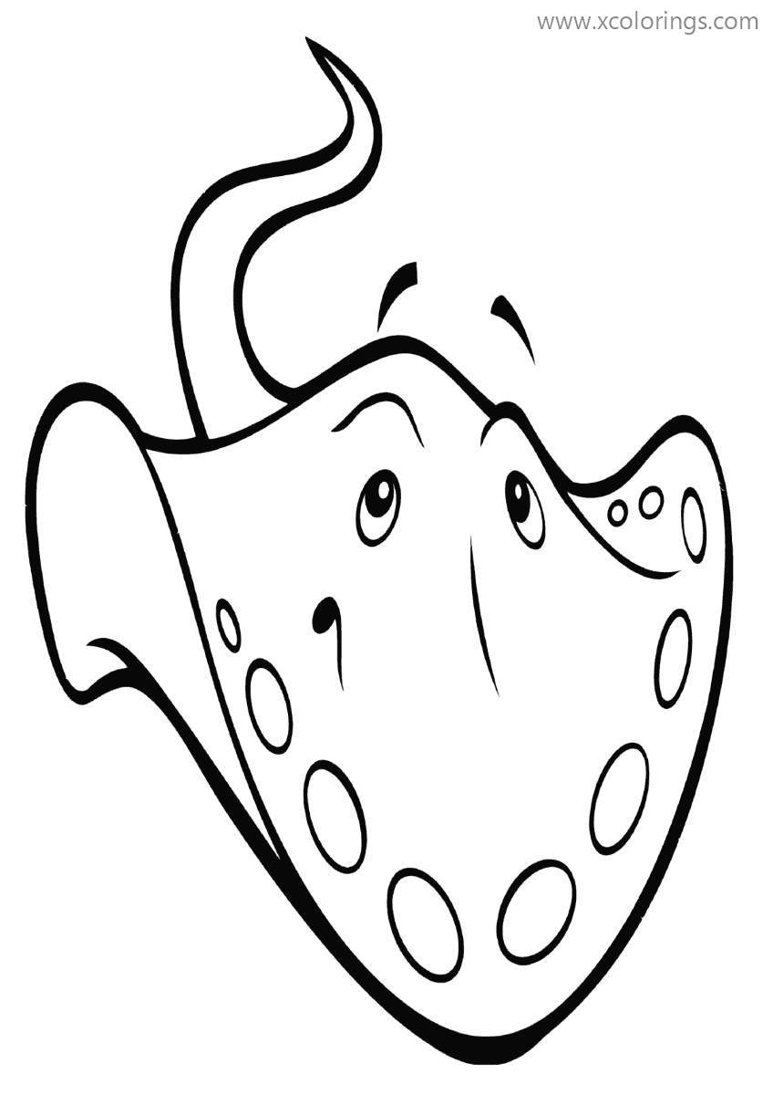 Free Cute Stingray Coloring Pages printable