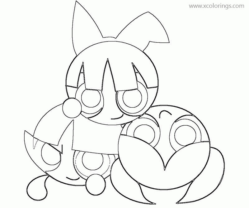 Free Faces of Powerpuff Girls Coloring Pages printable