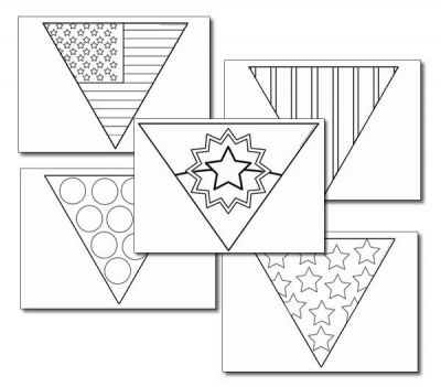 Free Flags of Juneteenth Coloring Pages printable