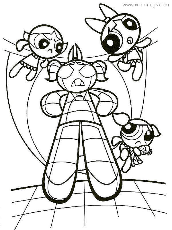 Free Giant Powerpuff Girls Coloring Pages printable