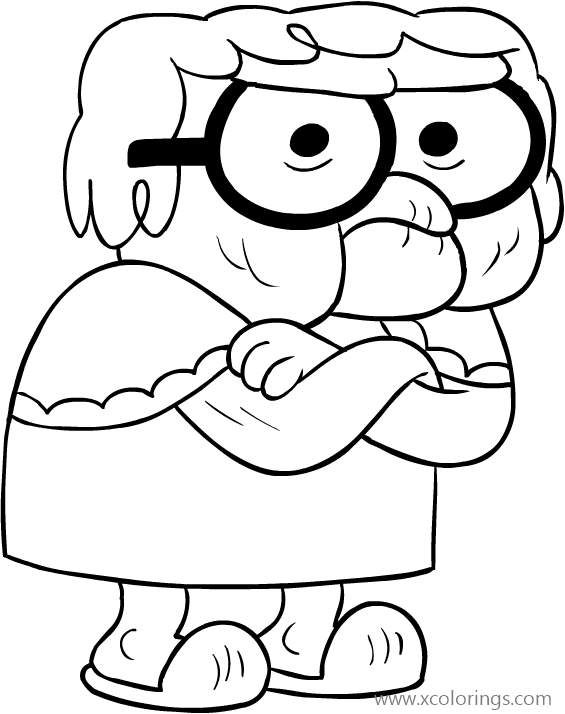 Free Gramma Alice from Big City Greens Coloring Pages printable