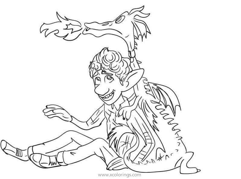 Ian And Blazey from Onward Coloring Pages - XColorings.com