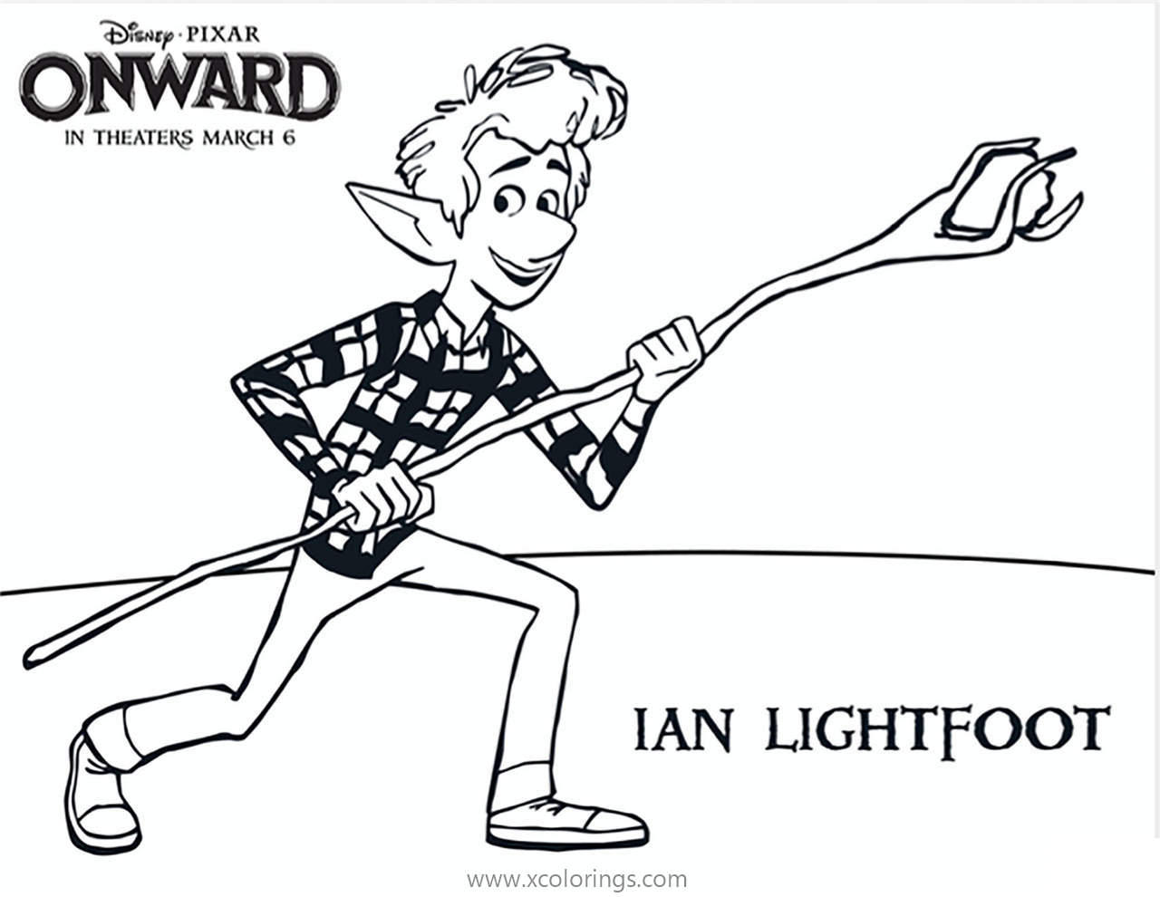Free Ian Lightfoot from Onward Coloring Pages printable