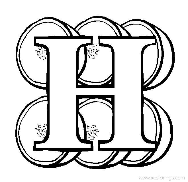 Free Letter H for Honeydews Coloring Page printable