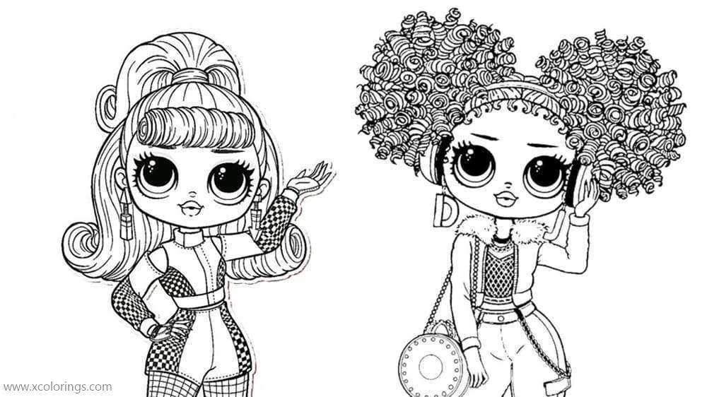 Free OMG Dolls Characters Coloring Pages printable