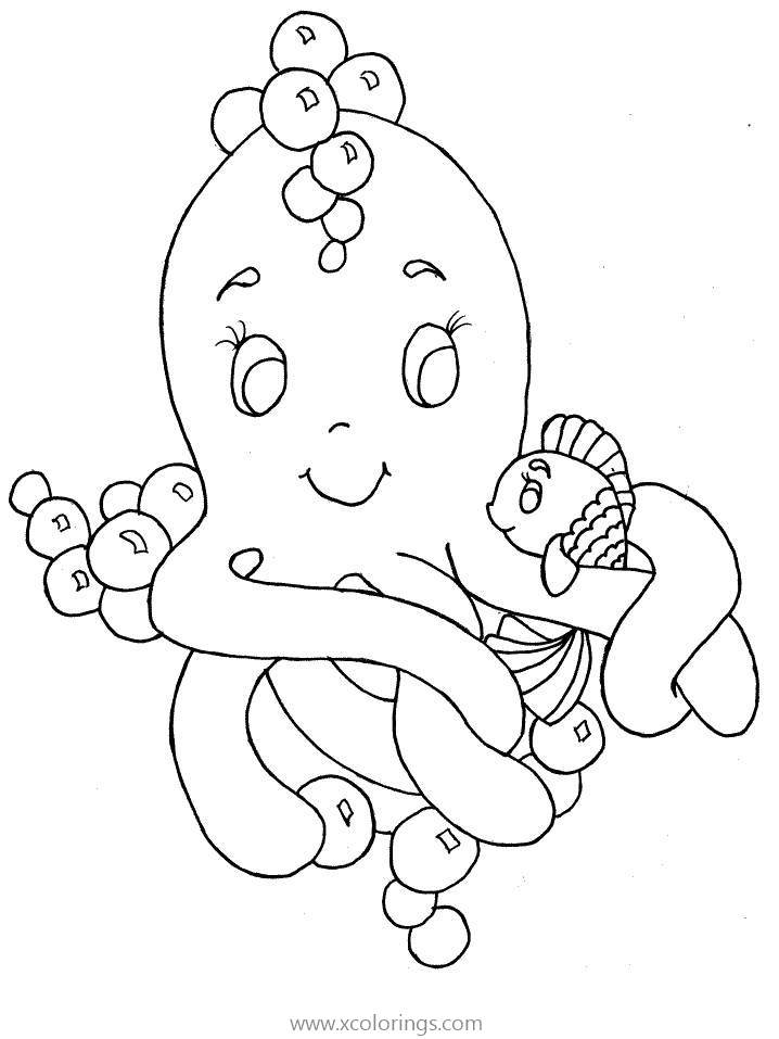 Free Octopus and Fish Coloring Pages printable