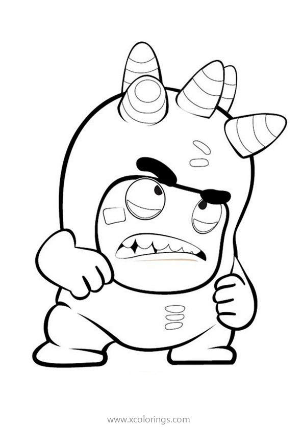 Free Oddbods Angry Fuse Coloring Pages printable