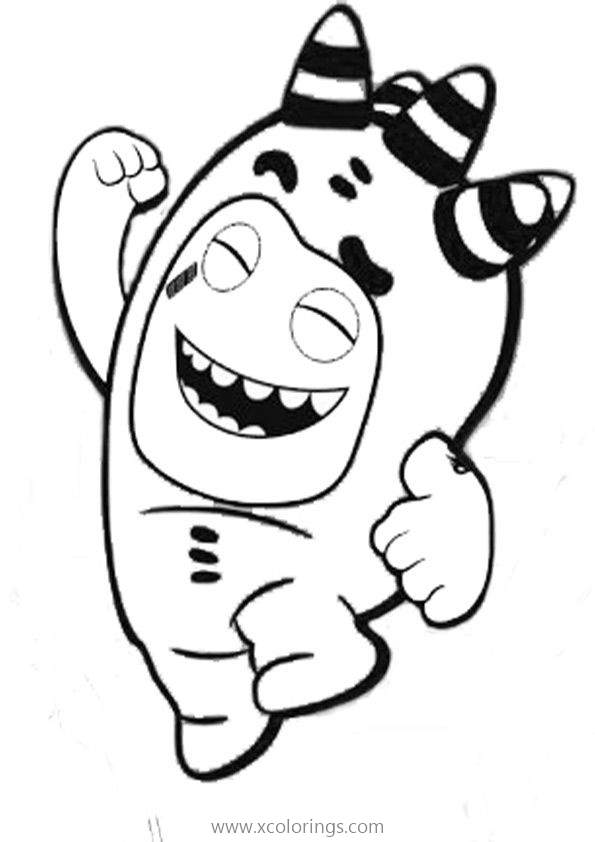 Free Oddbods Fuse is Jumping Coloring Pages printable