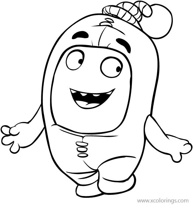 Free Oddbods Newt Coloring Pages printable