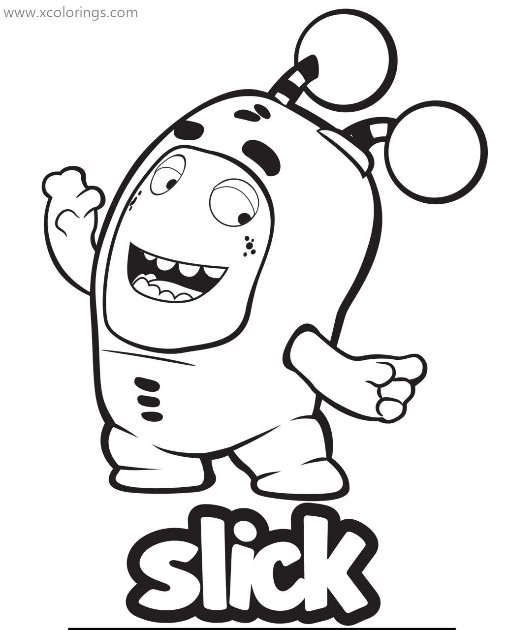 Free Oddbods Slick Coloring Pages printable