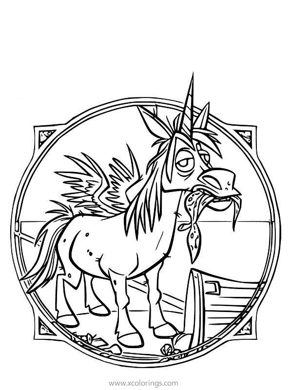 Free Onward Old Unicorn Coloring Pages printable