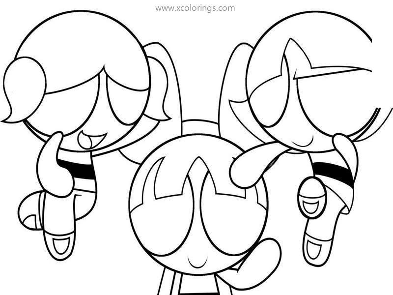 Free PPG Coloring Pages Outline Drawing printable