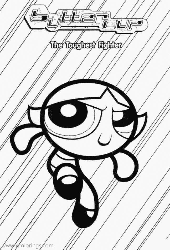 Free Powerpuff Girls Buttercup Coloring Pages printable
