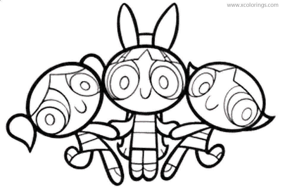 Free Powerpuff Girls Outline Coloring Pages printable