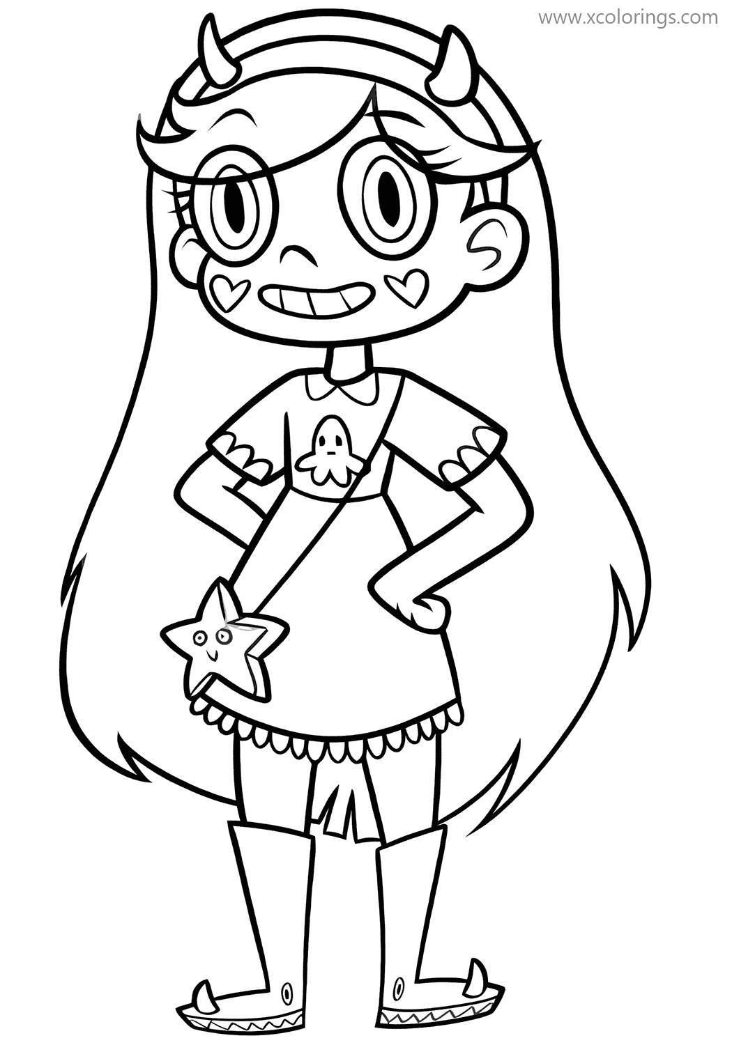 Free Princess Star Butterfly from Star VS Forces Evil Coloring Pages printable