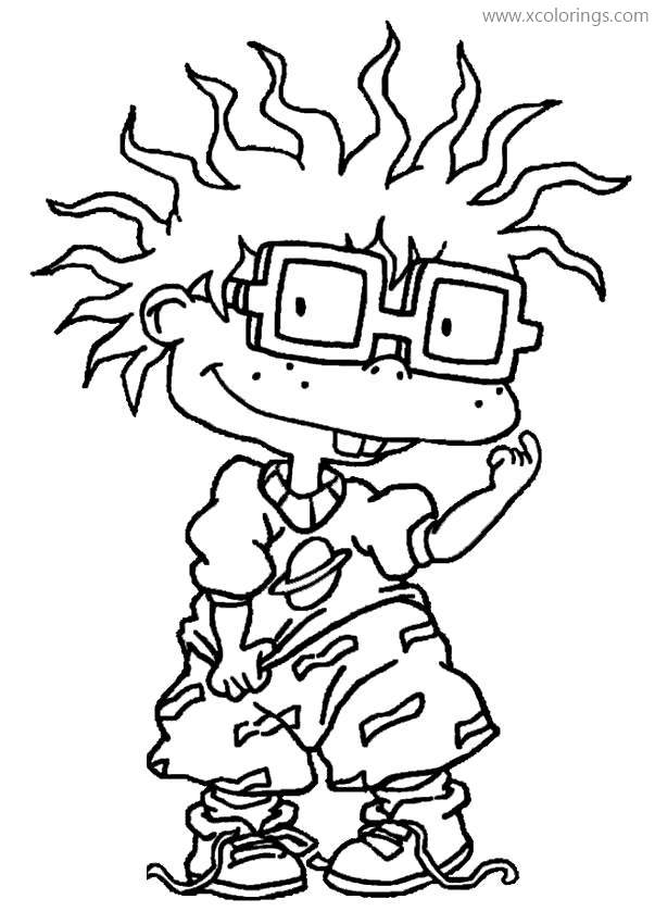 Free Rugrats Coloring Pages Characters Chuckie printable