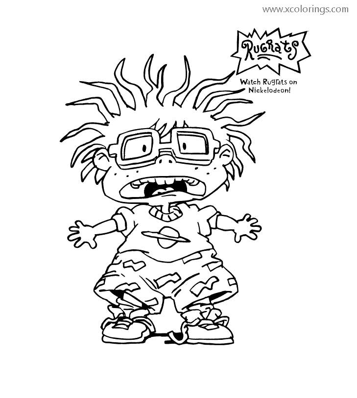 Free Rugrats Scared Chuckie Coloring Pages printable