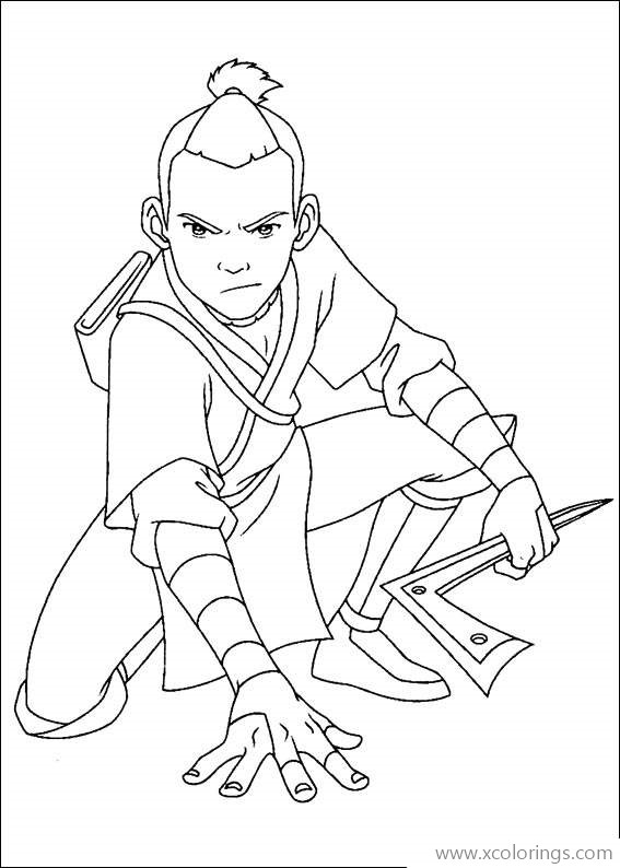 Sokka from Avatar The Last Airbender Coloring Pages ...