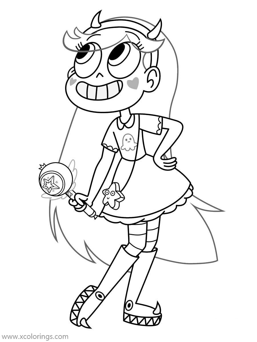 Free Star Butterfly from Star VS the Forces of Evil Coloring Pages printable