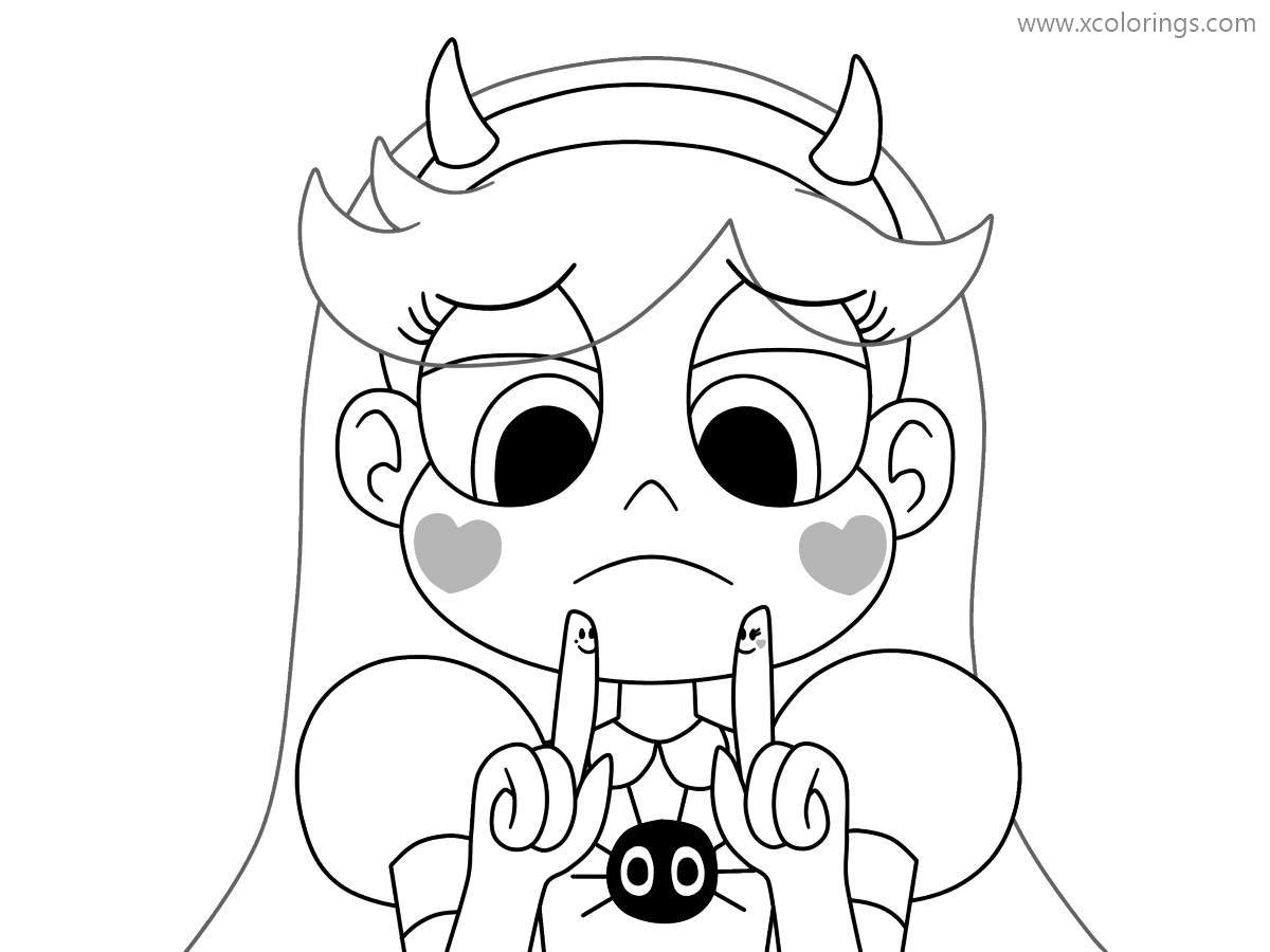 Free Star VS Forces Evil Coloring Pages Princess with Magic printable