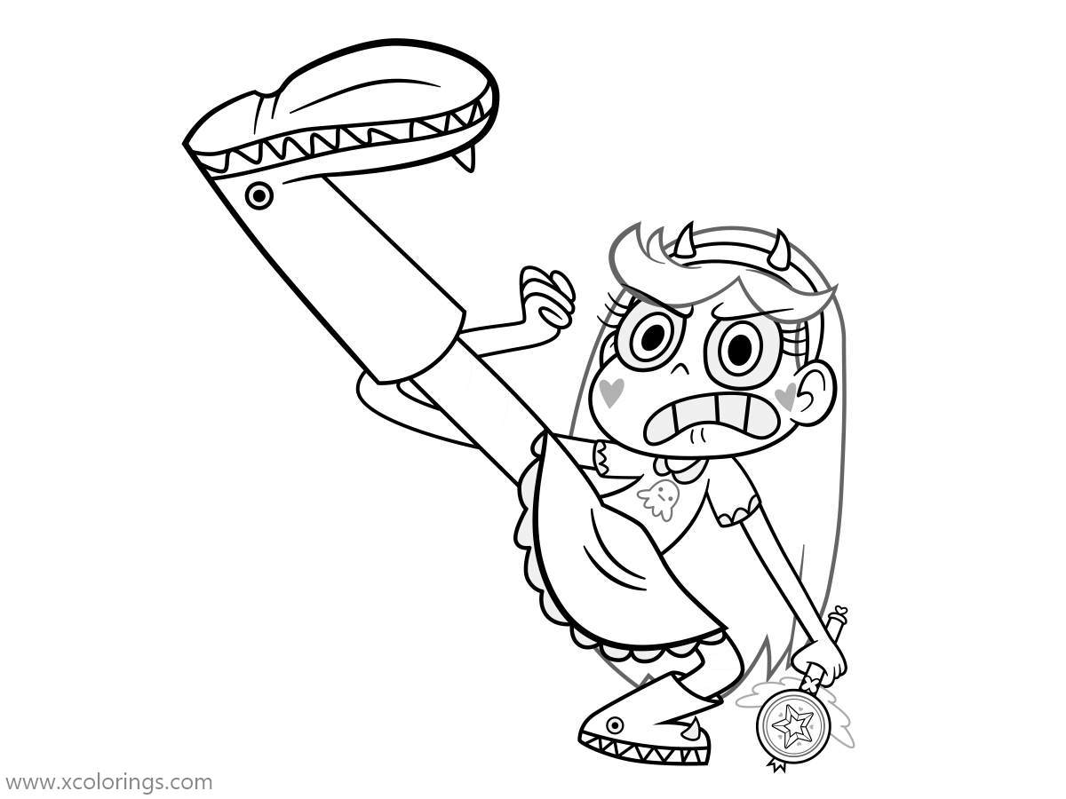 Free Star VS the Forces of Evil Coloring Pages Angry Star Butterfly printable