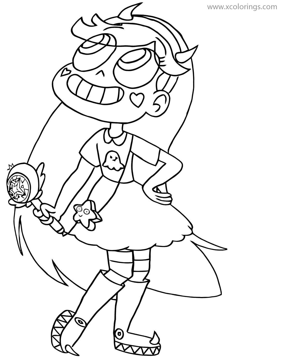 Free Star VS the Forces of Evil Star Butterfly Coloring Pages printable
