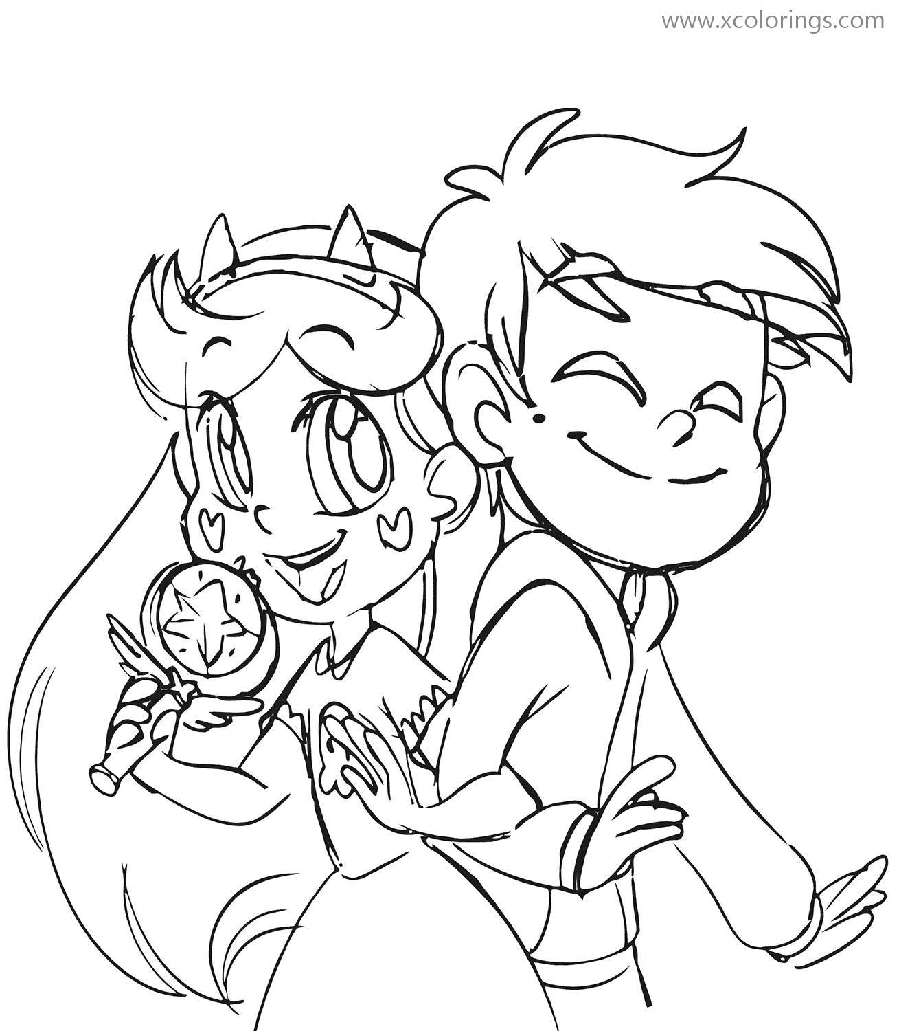 Free Star VS the Forces of Evil Star and Marco Coloring Pages printable