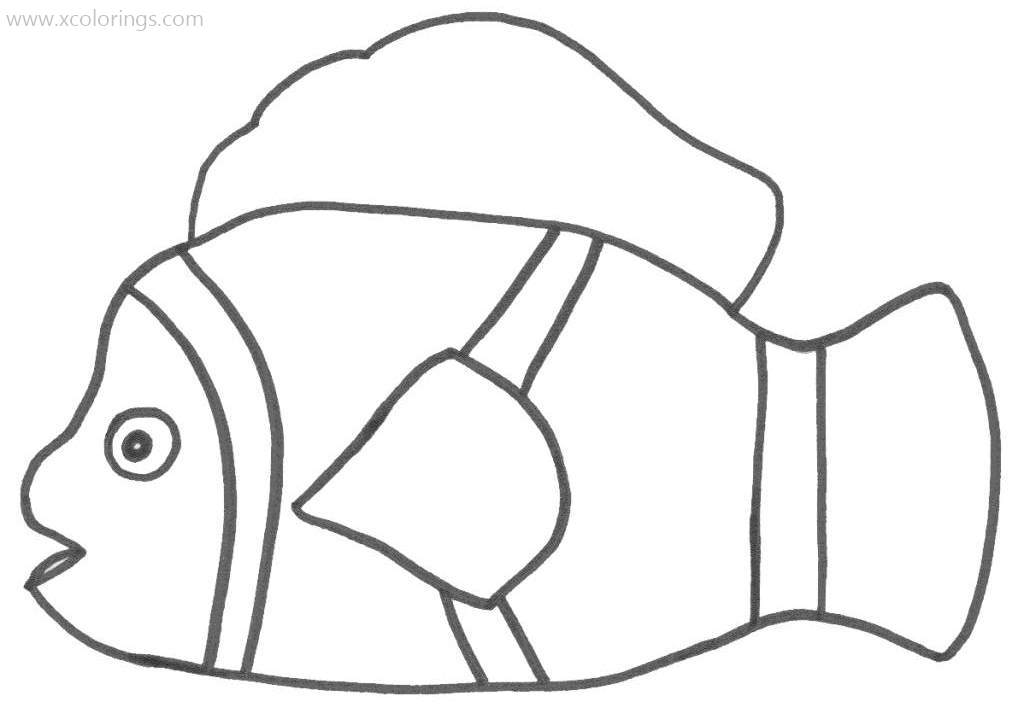 Free Three Stripe Clownfish Coloring Pages printable