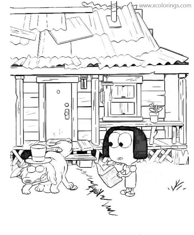Free Tilly and Dog from Big City Greens Coloring Pages printable
